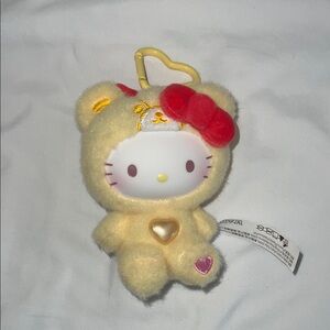 Hello Kitty Teddy Pajamas Yellow Keychain